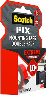 Scotch FIX Double-Sided Exterior Mounting Tape 19mm x 1.5m Outdoor view 4