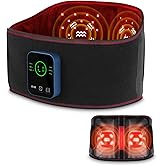 Cordless Red Light Therapy Belt for Body, Portable Infrared Light Therapy Massage Belt with Timing,3 Vibration Modes, 660nm 850nm Deep Therapy for Back Knee Hands Feet