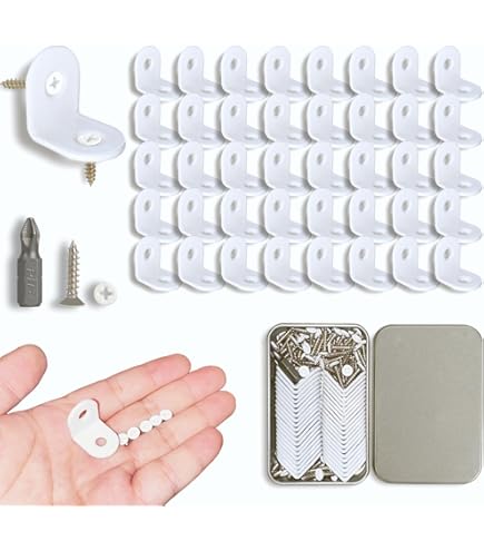 20 Pack Corner Braces With Covers PATIKIL 20-Pack White Plastic Corner ...