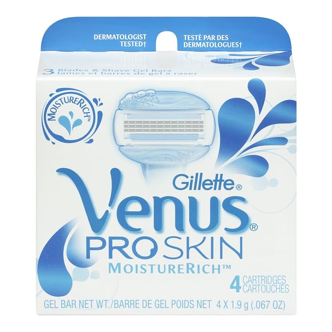 Gillette venus moisturerich Pro Skin Gel bar cartridges - 4 ct (047400503922)
