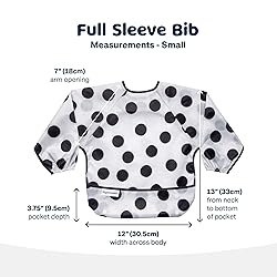 Tiny Twinkle Mess Proof Baby Bib, Cute Full Sleeve