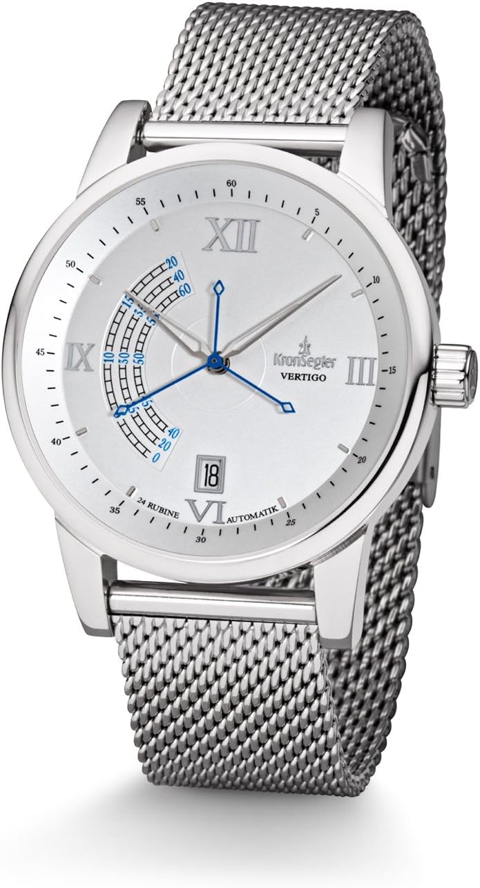 KronseglerVertigo Automatic Steel-Silver with Mesh Bracelet