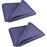 PONGHEI 2 Moving Blankets 40"x 72" Heavy Duty Packing Blankets for Moving Shipping Thick Furniture Wrapping for Moving Supplies Professional Quilted Shipping Blankets
