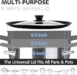 Anaeat Silicone Universal Lid for Pots Pans Skillets 8 8.5 9.5 inch view 4