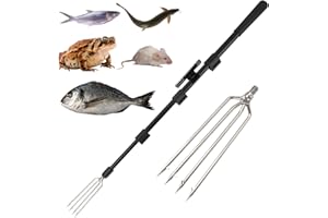 SMARKEY Fish Harpoon Spear Gig Gaff Fork Hook Tool for Frog Cane Toad Bullfrogs Bufo Flounder Ice Fish Mole Remove Trap Catching