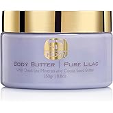 KEDMA Pure Lilac Body Butter – Nourishing Dead Sea Minerals Body Cream with Cocoa Butter, Rice Bran Oil & Vitamin E – Hydrating Moisturizer for Dry Skin - 8.8 oz