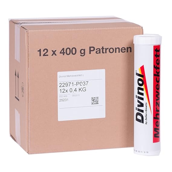 12x Mehrzweckfett à 400 ml Fettkartuschen, Fett, Schmierfett, Kartusche, Lithium, NLGI 2, 22971
