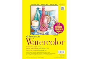 Strathmore 361900 Cold Press 140 lb 24-Sheets Watercolor Paper, 9" by 12"