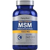 Piping Rock MSM Supplement | 1500 mg | 240 Coated Caplets | Methylsulfonylmethane with Calcium | Vegetarian, Non-GMO, Gluten Free