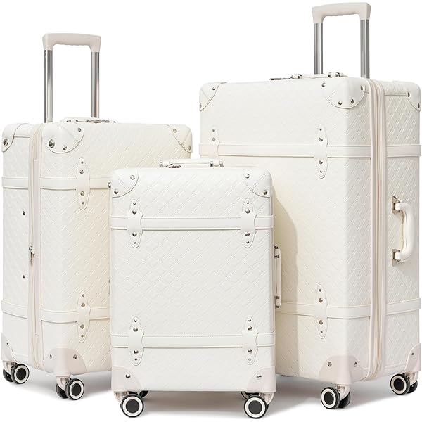 Amazon.com | NZBZ Vintage Luggage Sets for Women, 3 Piece PU