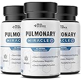 Pulmonary Miracle COPD Relief and Lung Detox Capsules to Clear Lungs & Aid Breathing - Lung Support Supplement with Vinitrox & GABA for Long-Term Cough & Respiratory Relief, 60 Caps (Pack of 3)