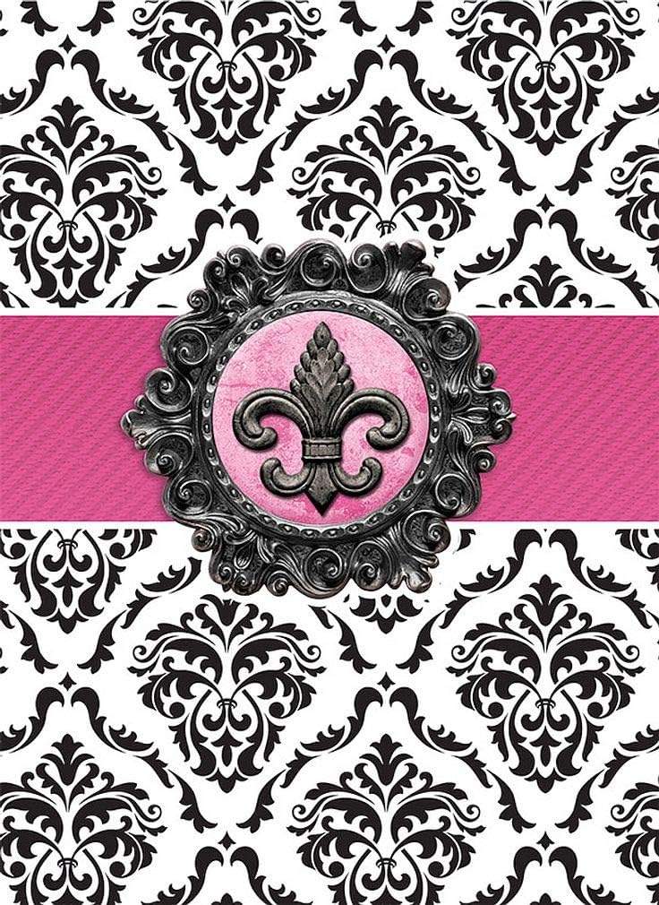 Paper House Productions Parisian Fleur De Lis 8.25" Embossed Hardcover Lay-Flat Binding Journal
