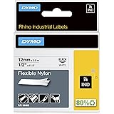 DYMO Authentic Industrial Labels for LabelWriter and Industrial Label Makers, Black on White, 1/2", 1 Roll (18488), DYMO Auth