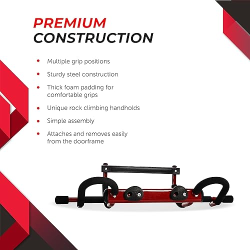 Stamina X Boulder Doorway Trainer Pull Up Bar for Doorway Grip