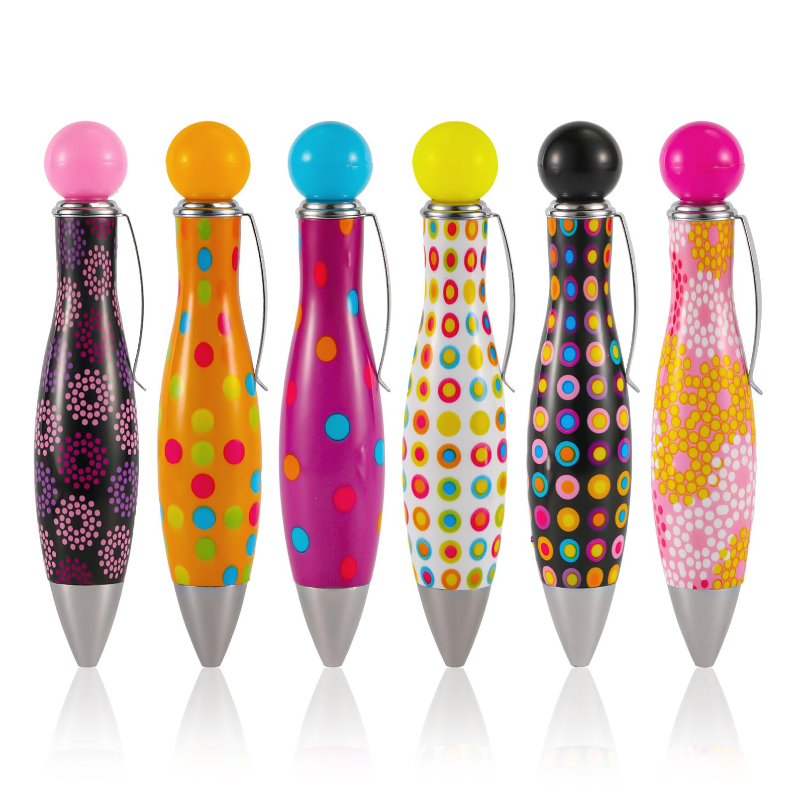 NQEUEPN 6pcs Big Fat, Hand Ergonomic Short, Cute Heavy Weighted Writing, Wide Grip Pens