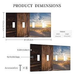 Sun Beach Grass Ocean Landscape Quad Toggle Wall