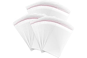 Clear Self-Sealing Cellophane Cookie Bags 4 x 7 Inch, 300 PCS Resealable Bags for Packaging Cookies, Gifts, Party Favors, Tre
