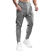 Fioboc Mens Joggers Weekend Performance Zip Ankle Jogger Athletic Sweatpants with Zipper Pockets Athletic Pant
