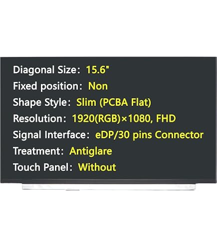 Schermo IPS 15.6" FHD Per Laptop | 1920x1080, Connettore 30 Pin, Opaco, Compatibile Con LP156WF9 E N156HGA-EA3