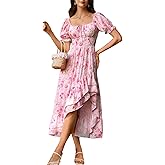 Scarlet Darkness Corset Dresses for Women Summer 2026 Floral Wedding Guest Chiffon Sundress