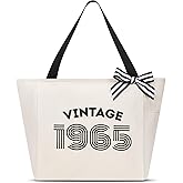 Vavabox Birthday Gifts for Women, Unique 16 18 30 40 50 60th Years Tote Bag, Vintage Handbag Gifts for Her Daughter Mom