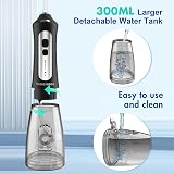 Water Flosser Portable Oral Irrigator 5 Modes 300ML Tank Black view 5