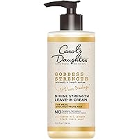 Carol's Daughter Goddess Strength Leave In Conditioner Cream for Curly, Wavy, Coily Hair with Castor Oil for Weak, Stronger H