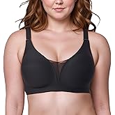 Nimiah Wireless Bras for-Women Seamless - V Mesh Everyday Comfortable Tshirt Bra No Underwire Seamless Push up Bralette