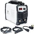 ARC Welder 165A Inverter MMA Welder Machine 110/220V IGBT Digital Display Hot Start Portable Stick Welding Machine with Electrode Holder, Earth Clamp and Cable Adapter