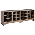 Prepac Cabinet Shoe Cubby Bench, 15.5"D x 60"W x 20.25"H, Drifted Gray