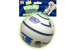 Wobble Wag Giggle Ball - Interactive Glow in the Dark Dog Toy, Giggle Sounds Keeps Dogs Busy and Entertained for Self Play, Pets Know Best