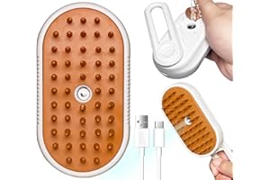 ZI HAN XIONG Spritz Defur Comb for Cats, New 3-in-1 Cat Steam Brush for Massaging and Cleaning Shedding Pets, Comb for Long and Short Hair Cats and Dogs Grooming Tool (White)