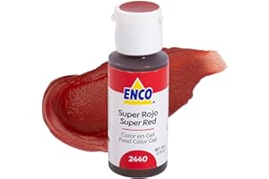 ENCO Food Coloring Gel Super Red 1.41 oz (40g) Concentrated, Vegan
