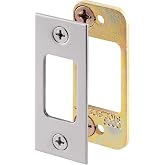 Prime-Line E 2483 Deadbolt Strike, Satin Nickel, Single Pack | For Wood Or Metal Door Jambs, 2-3/4 In. Height x 1-1/8 In. Width, Steel