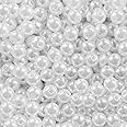HILELIFE Pearl Beads for Jewelry Making - 1000 PCS 8mm White Pearls for Jewelry Making, Pearls for Crafts, Round Loose Pearls Beads with Hole for Necklaces Bracelets Earrings Choker Making