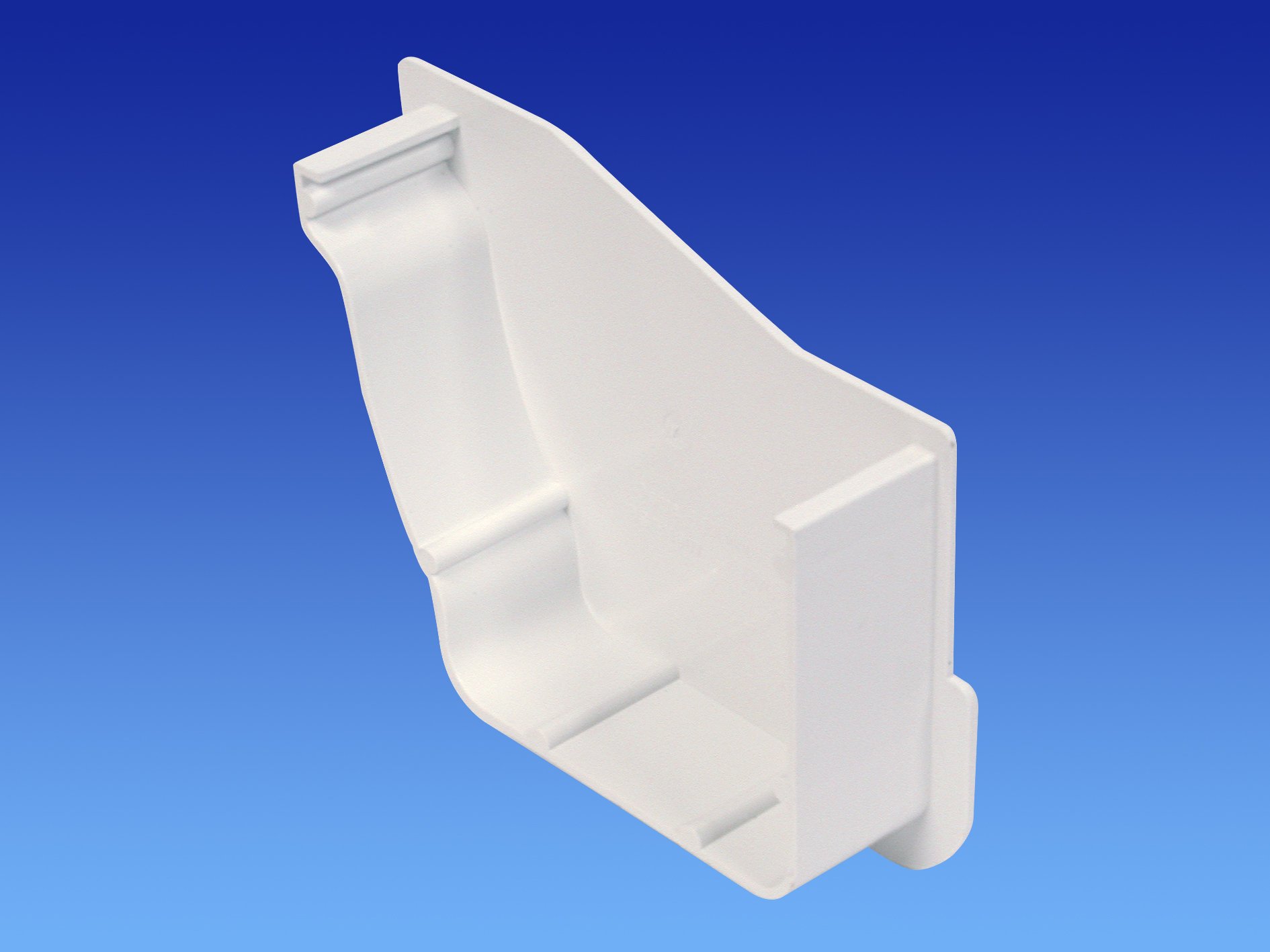 OSMA White 111mm Stopend Internal Left Hand for Stormline Ogee Gutter System 8T840W