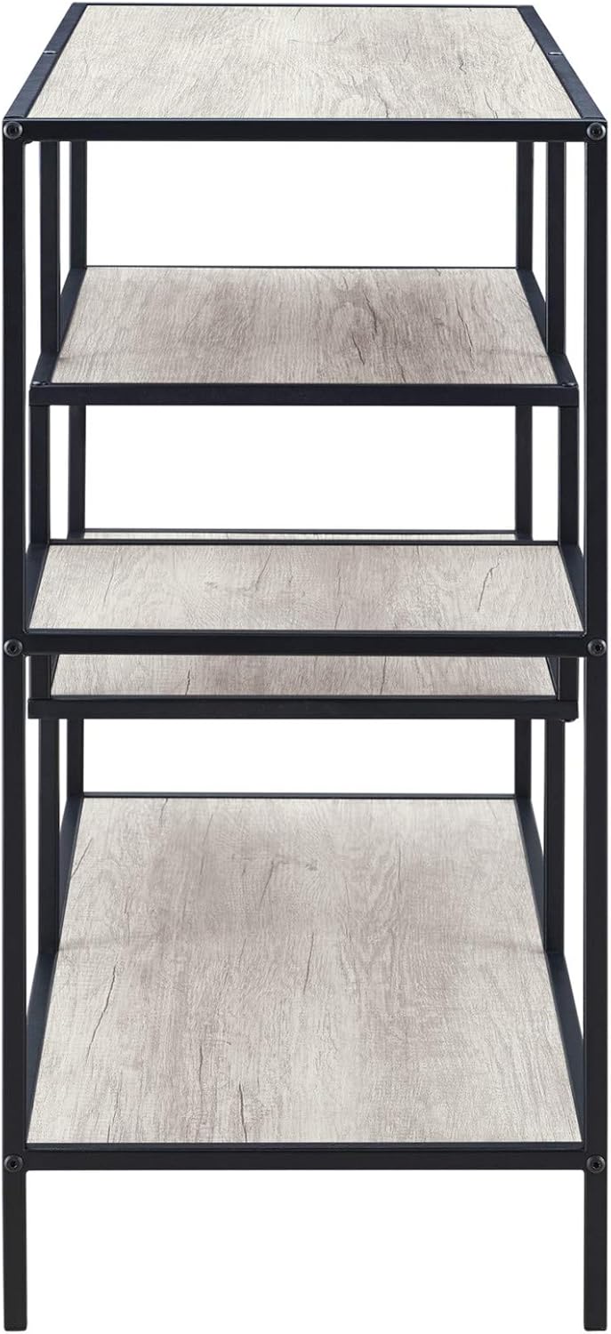 Classic Brands Bailey Sofa Console Table, Rustic White: Kitchen & Dining