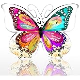 Inspirational Home Office Desk Decor for Women Motivational Desk Decoration Art Acrylic Plaque Vintage Butterfly Decor Acrylic Sign Gift for Boss Colleague Friend Coworker Cheer Up Gifts, colroful