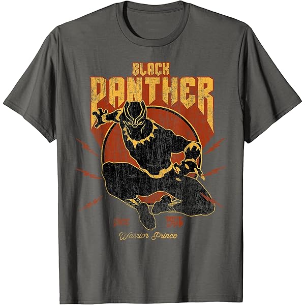 Amazon.com: Marvel Black Panther Vintage 70's Poster Style T-Shirt