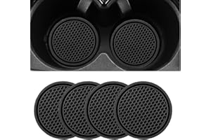 SHUTUAN Car Cup Holder Coaster for Cup Holders 4PCSAnti-Slip Automotive Car Coaster Insert Universal Car Drink Coaster for Women Men (Black)