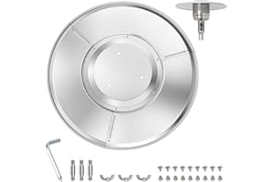 ARLBA Upgraded Outdoor Patio Heater Reflector Shield, Propane Heat Reflector Shield Top for Outdoor Heaters，Outdoor Heater Replacement Dome Part with All Hardware,33" Universal Fit(3-Hole Mount)