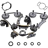 9-0753S 3.6 Timing Chain Kit & VVT Sprocket Fit For Cadillac ATS SRX STS CTS XTS Chevy Camaro Buick Pontiac G6 G8 GMC Terrain 3.0L 3.2L 3.6L V6 2007-2021 Replace#12633451 12633452 12600459