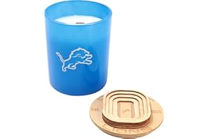 Proformance Home NFL Detroit Lions Stadium Wood Top Glass Candle