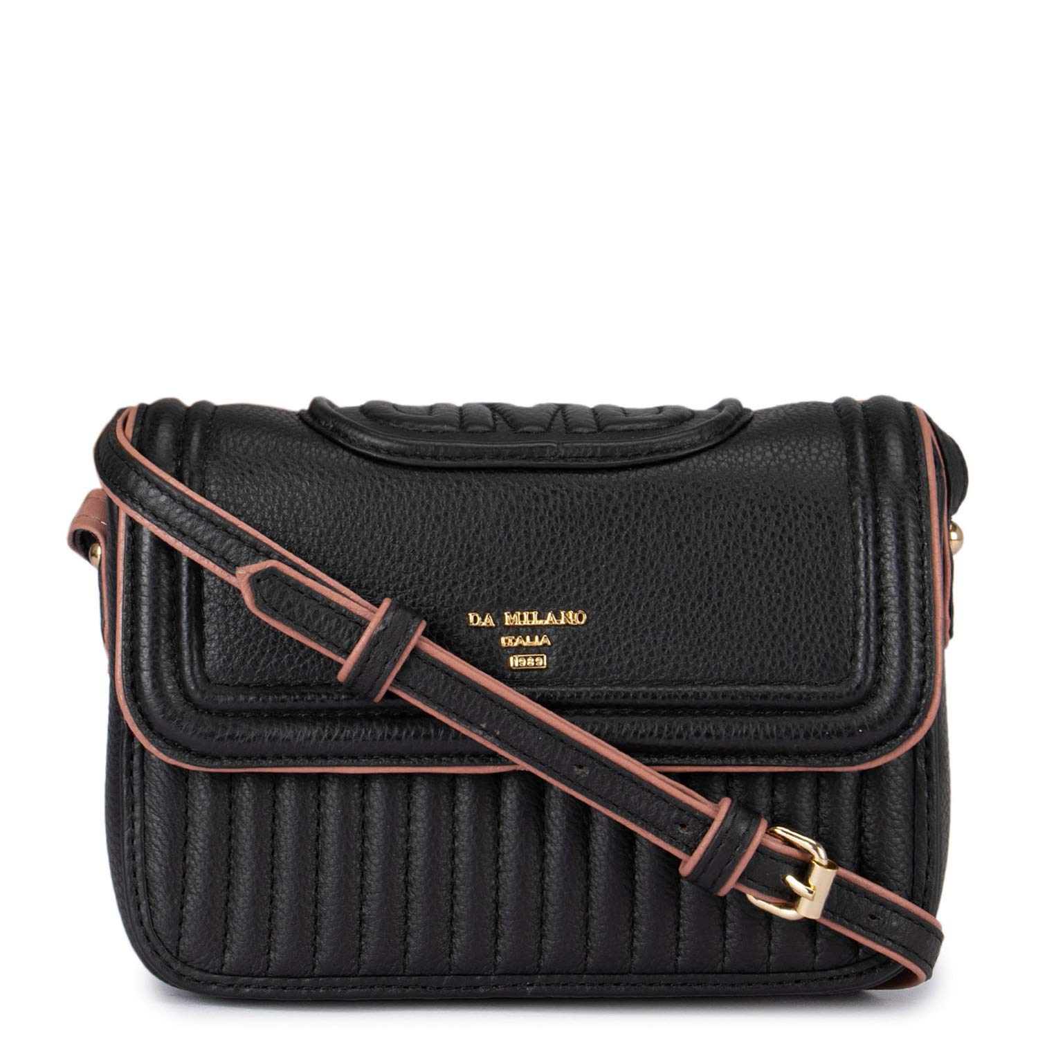 Buy Da Milano Genuine leather Black Quilting Women Handbag at Amazon.in