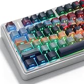 JOMKIZ Sunset Haze PBT Keycaps 133 Keys Cherry Profile 60/65/75/100 Percent | Cherry profile Ergonomic, Side Print Backlit Characters, PBT Material, for Mechanical Keyboards, Shine Through RGB Lighting
