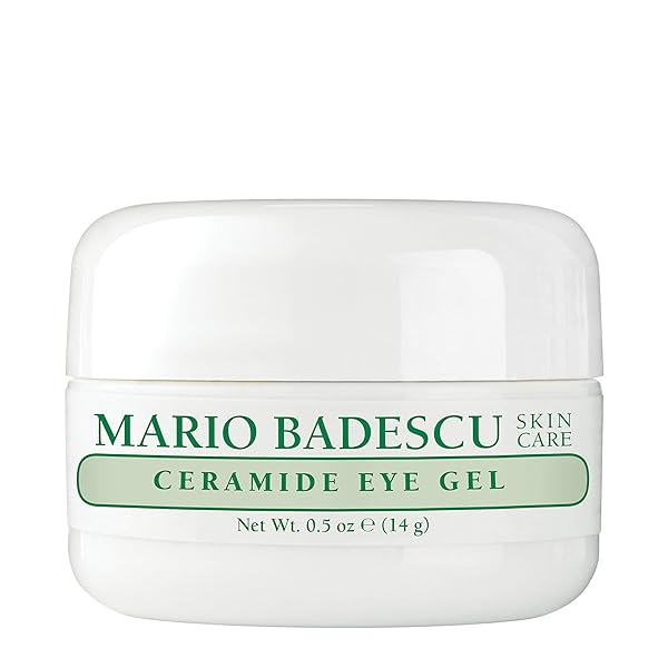 MARIO BADESCU CERAMIDE EYE GEL FOR ALL SKIN TYPES | OIL FREE EYE GEL THAT TIGHTENS AND SMOOTHES | FORMULATED WITH CERAMIDES & GLYCERIN, 0.5 OUNCE