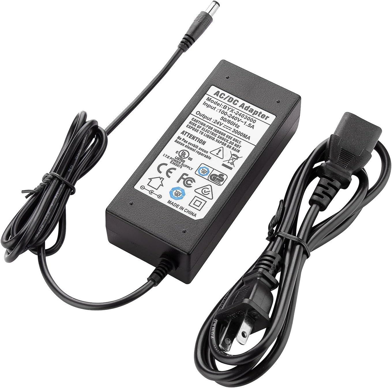 LED Power Supply, Lahoku 24V 3A Power Adapter 72 Watt DC LED