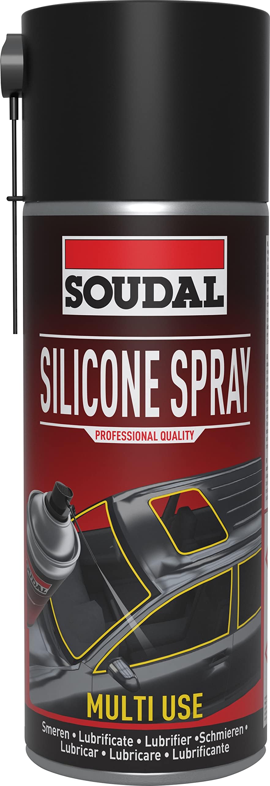 Soudal SP400 Silicone Spray 400ml Lubricant Anti-Adhesive Sliding Doors Rubber