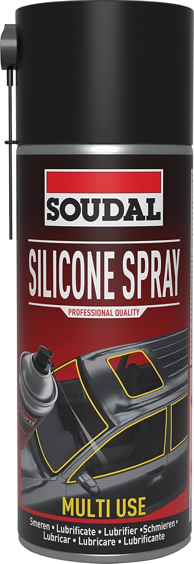 Soudal SP400 Silicone Spray 400ml Lubricant Anti-Adhesive Sliding Doors Rubber