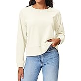 Stelle Women&rsquo;s Raglan Crewneck Sweatshirt Relaxed Fit Casual Everyday | Soft fleece lining, Raglan sleeves, Ribbed cuffs, Layering essential, Lounge, Travel, Streetwear, Fall Winter Sweatshirts